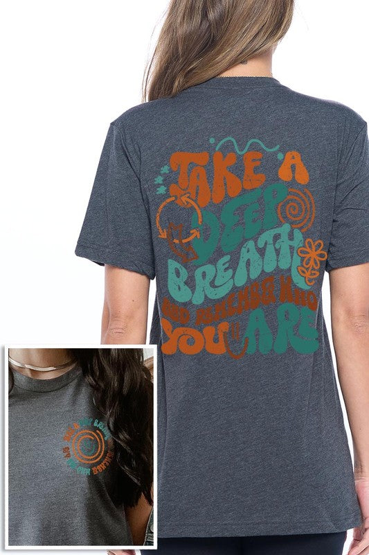 Positive Quote Front Back Graphic T Shirts
