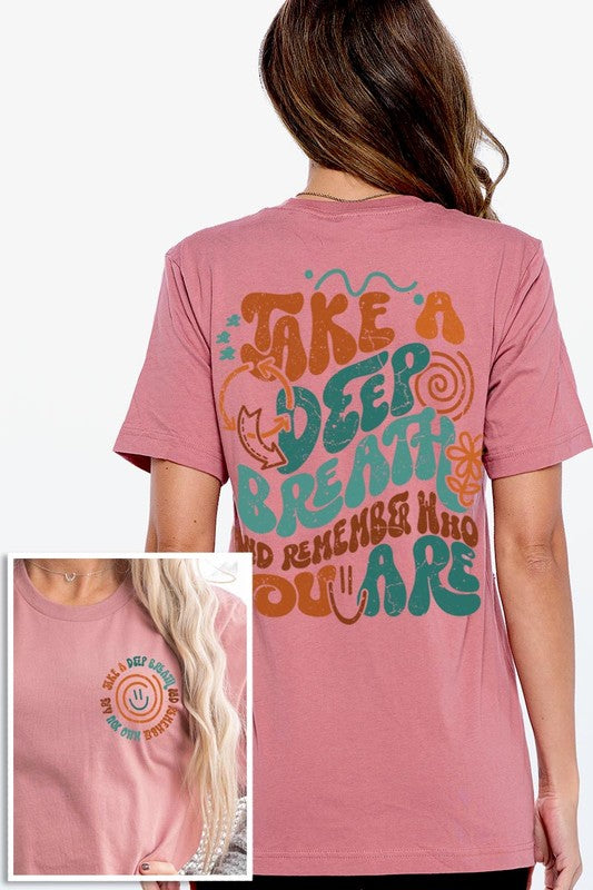 Positive Quote Front Back Graphic T Shirts