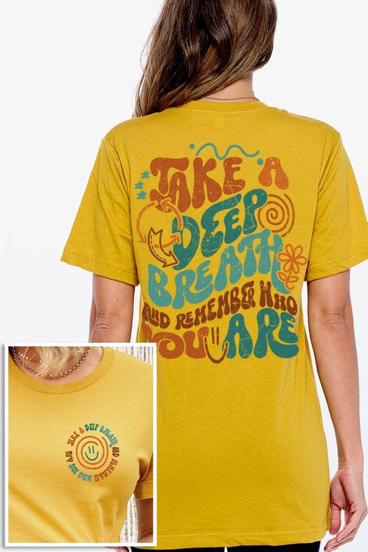 Positive Quote Front Back Graphic T Shirts