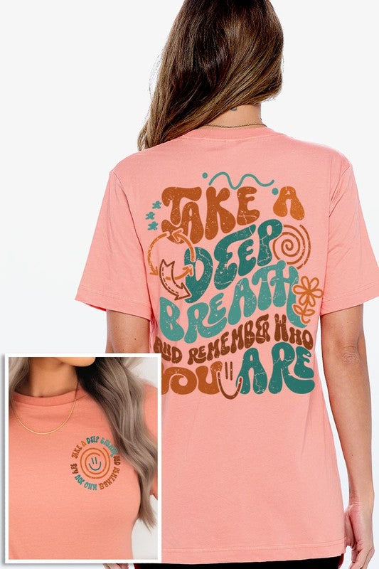 Positive Quote Front Back Graphic T Shirts