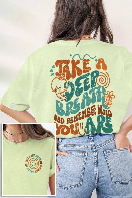 Positive Quote Front Back Graphic T Shirts