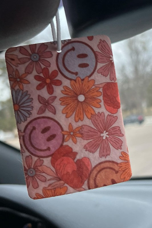 Floral Smiley Air Freshener