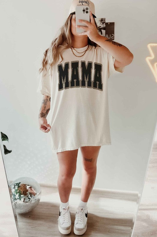 LEOPARD MAM OVERSIZED TEE