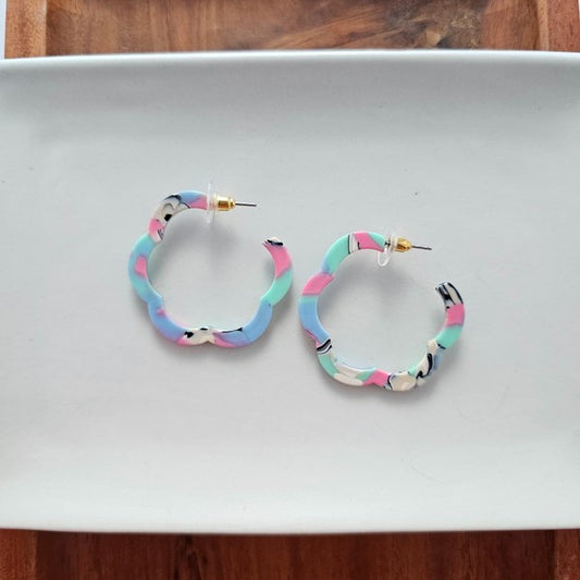 Posey Hoops - 80's Pastels